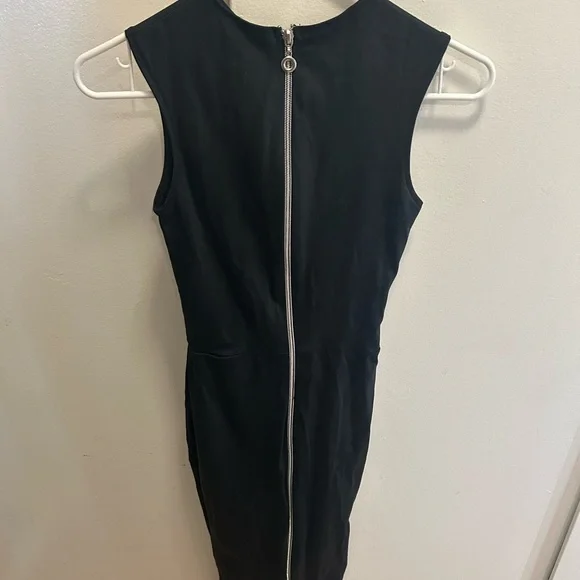 Walter Mendez Designer Black Cut Out High-Low Dress